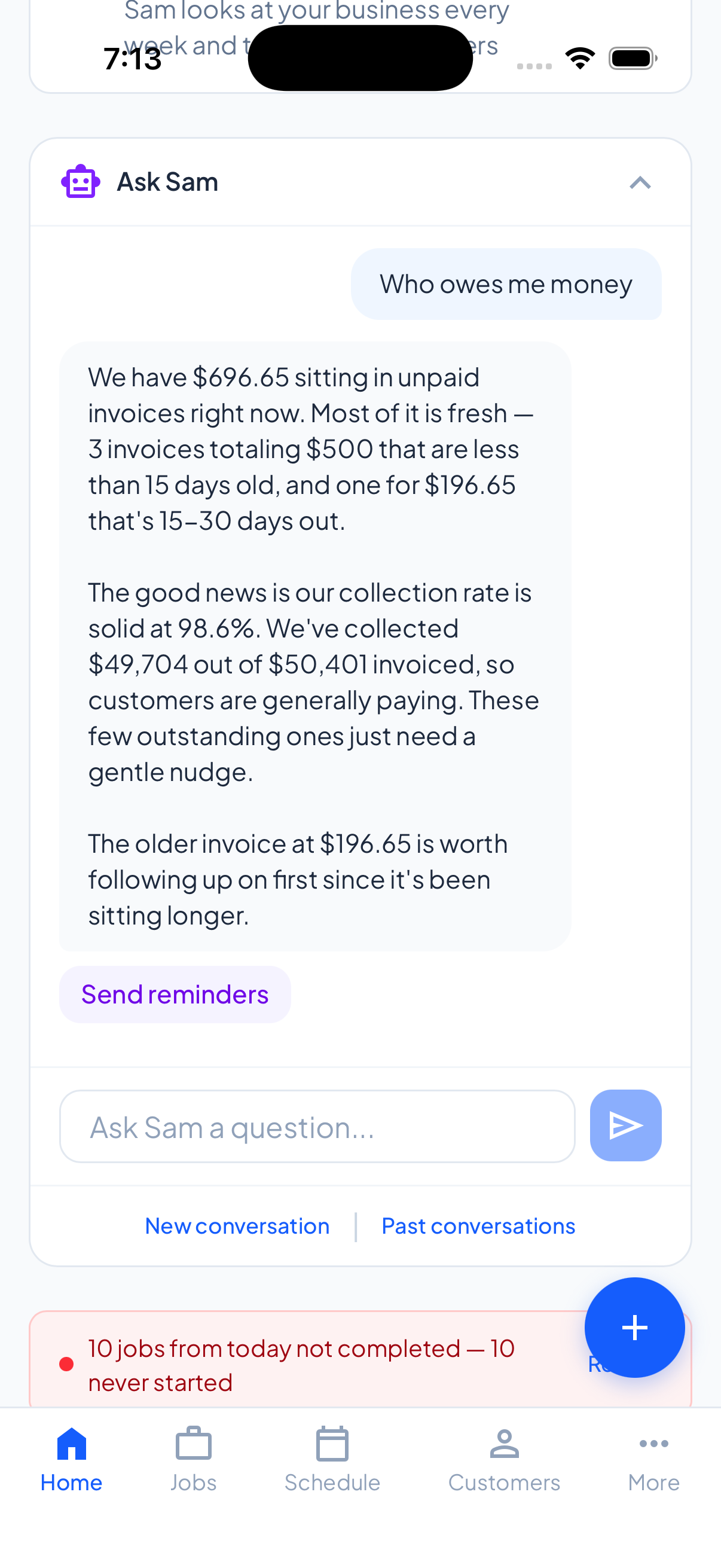 Ask Sam AI Advisor