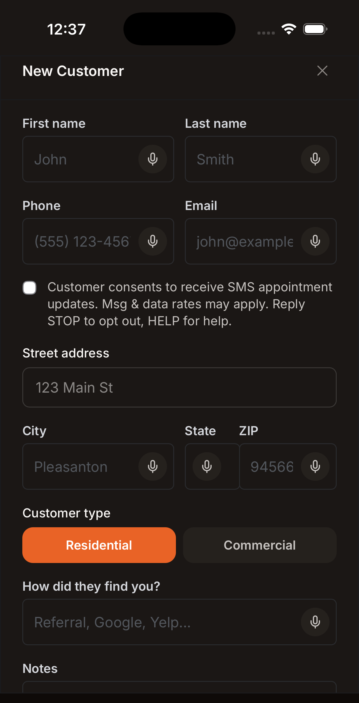 Add customer