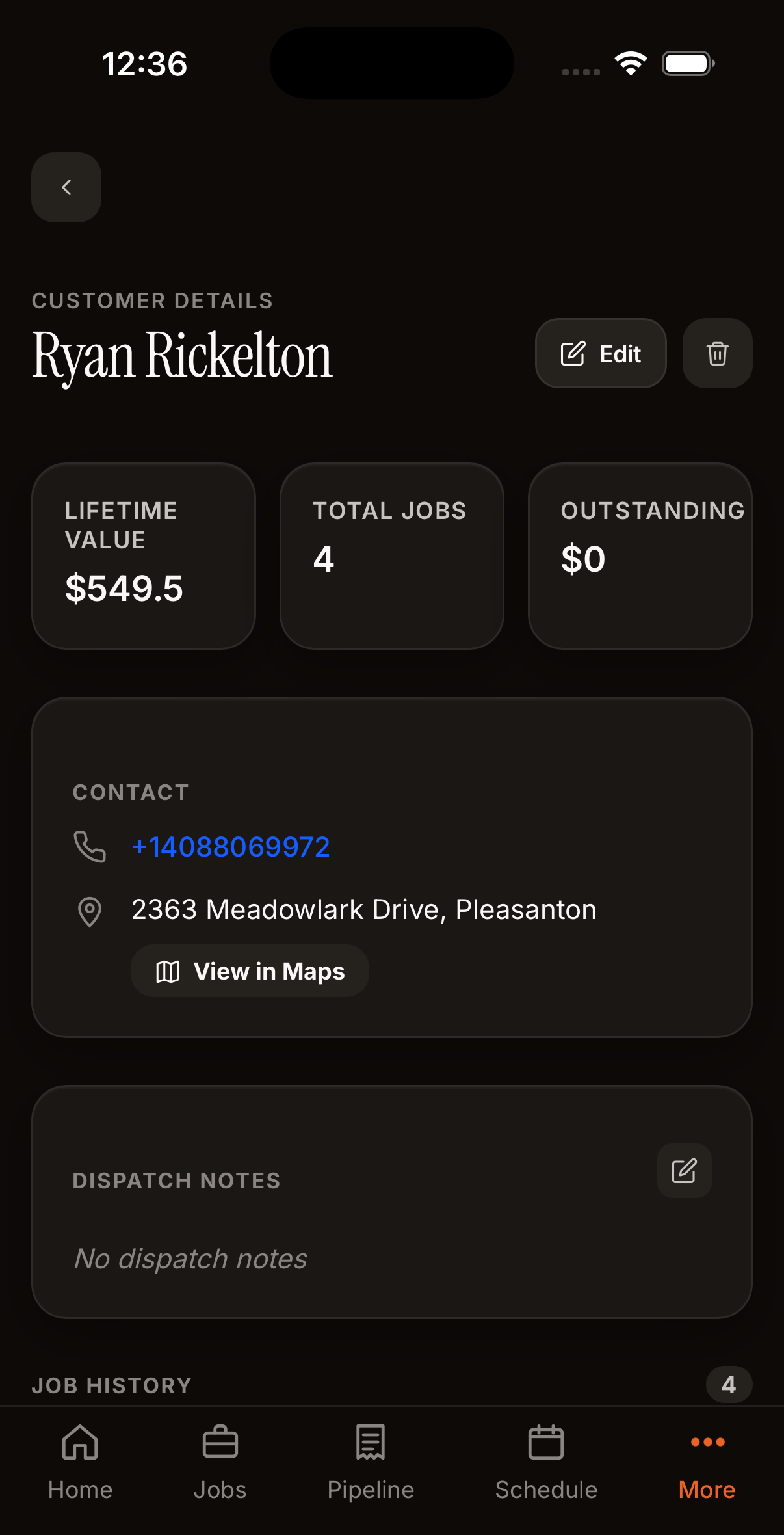 Customer profile