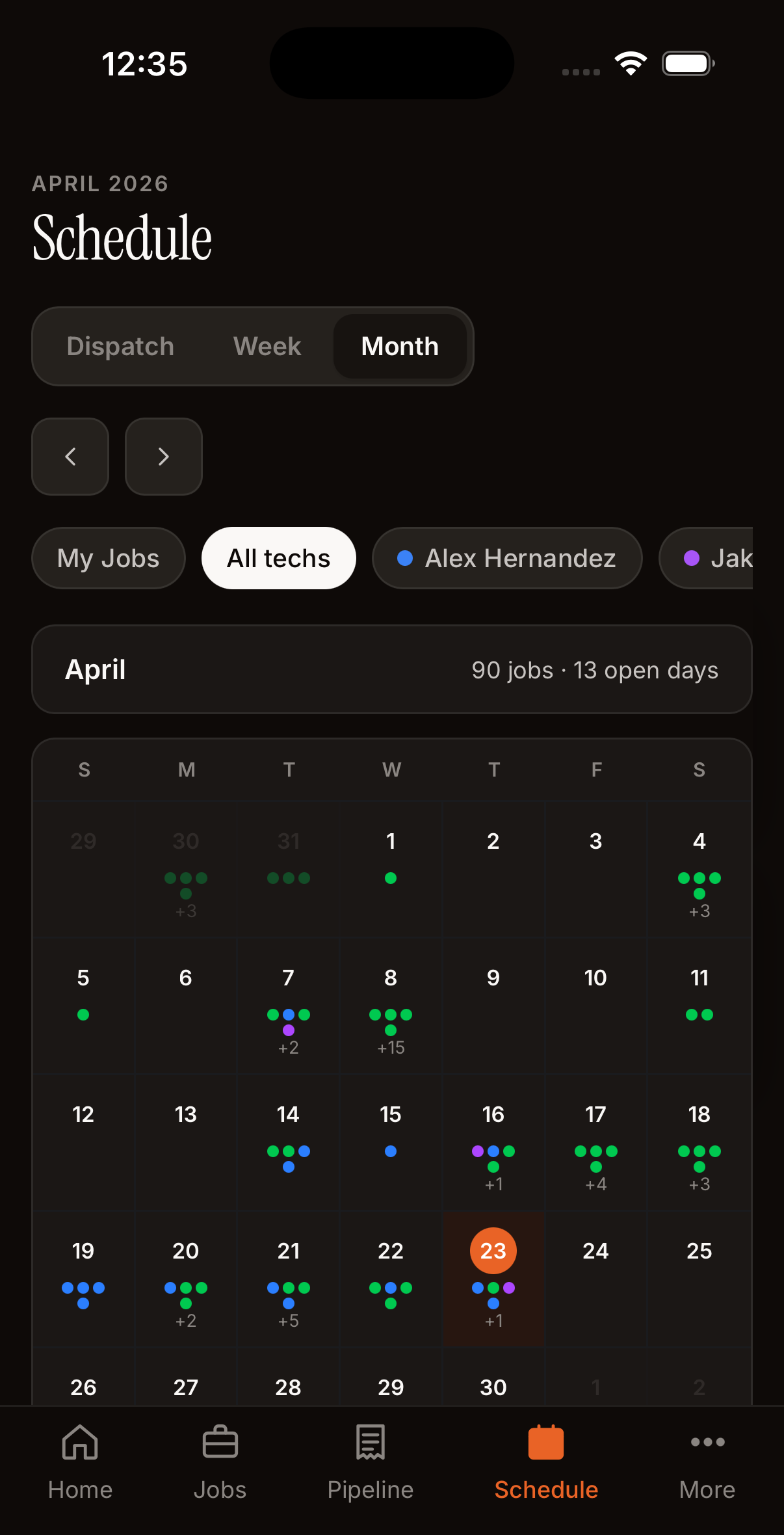 Month view